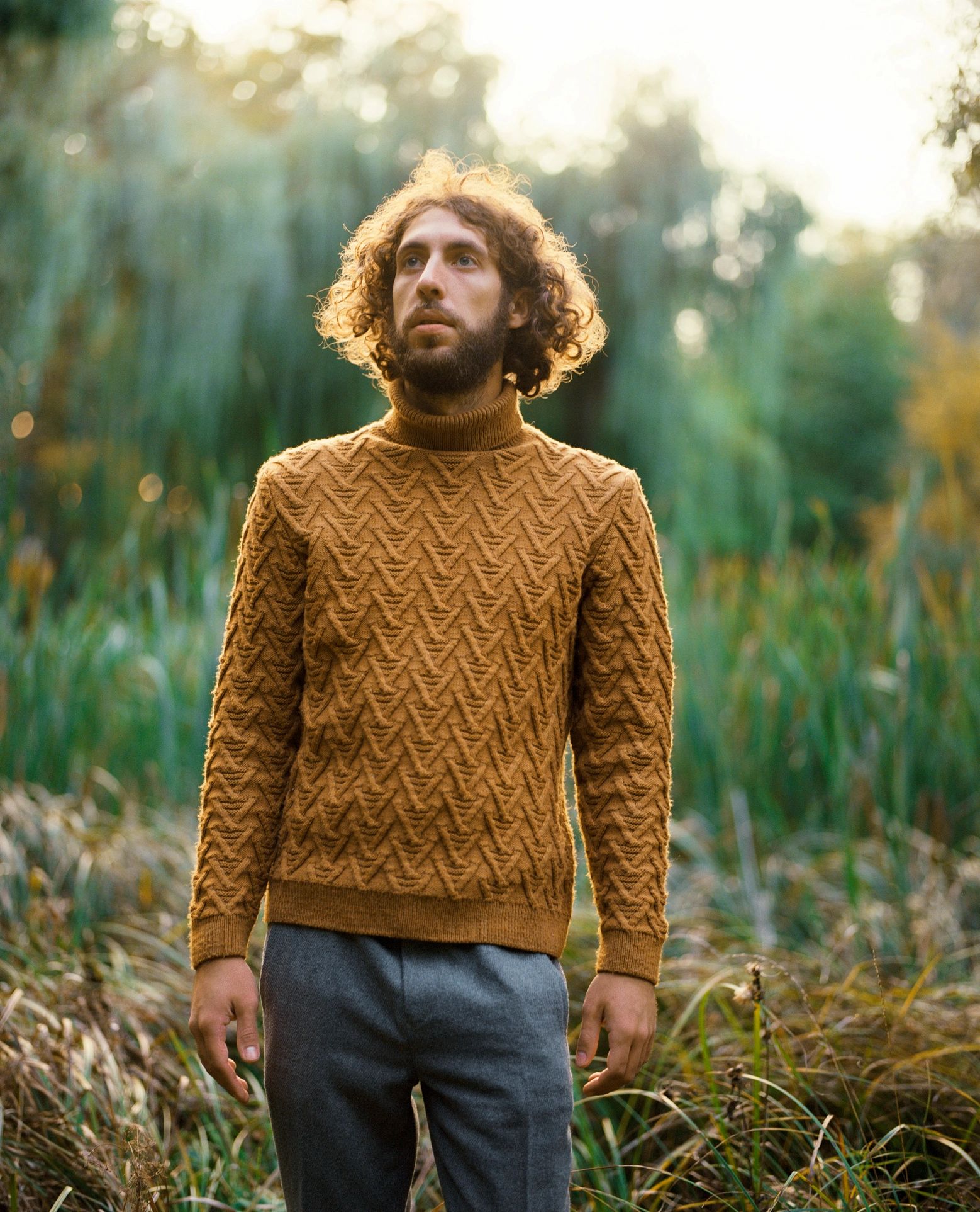 Man standing in a park portrait